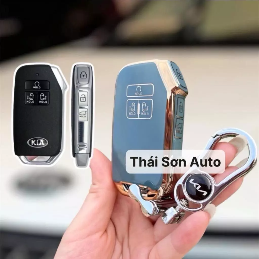 Ốp chìa khoá KIA Carnival 2022 kèm móc khoá logo Móc Khóa