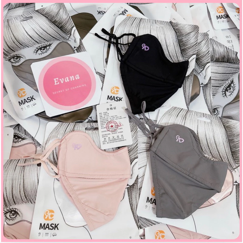 [CHÍNH HÃNG][Không Gọng 1 Lớp Dưới] Khẩu Trang Chống Tia UV-Khẩu Trang Chống Nắng Logo Đổi Màu Mẫu Mỏng Mát Mùa Hè