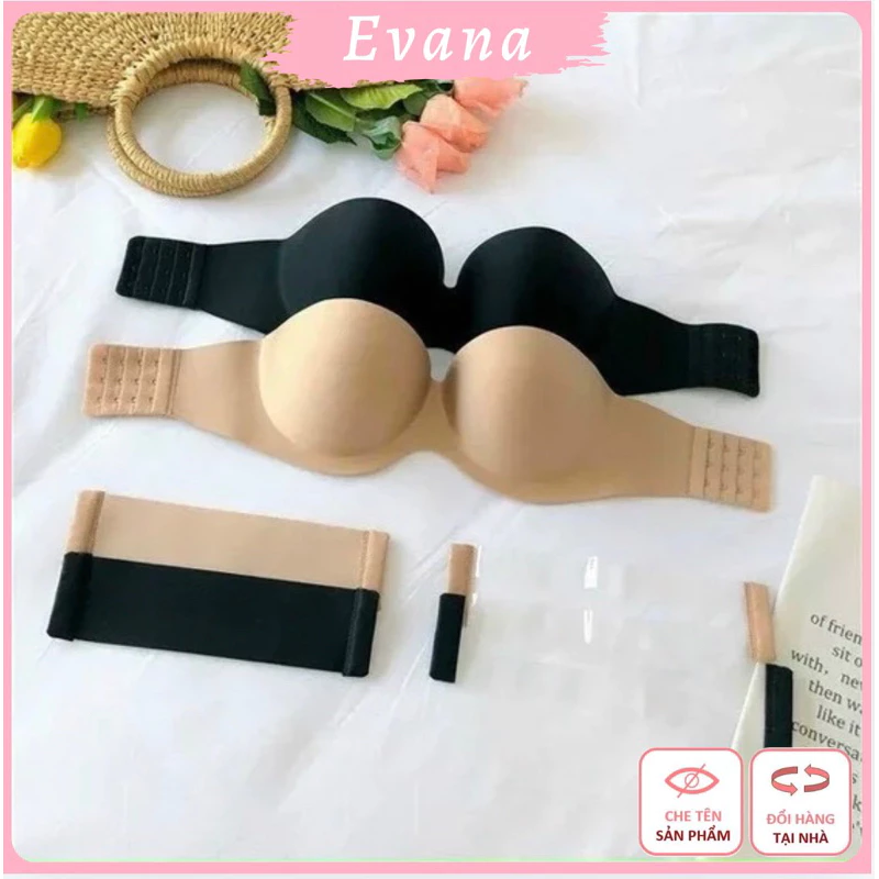 Áo ngực đúc su, Áo lót cup ngực quai trong cho đầm hở lưng  cao cấp chống tụt EVA43