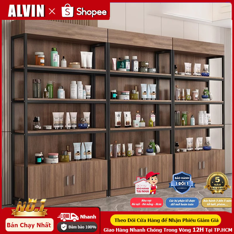 ALVIN kệ đựng đồ siêu thị đựng đồ đa năng thiết kế lỗ dễ dàng lắp đặt không cần ôc vít