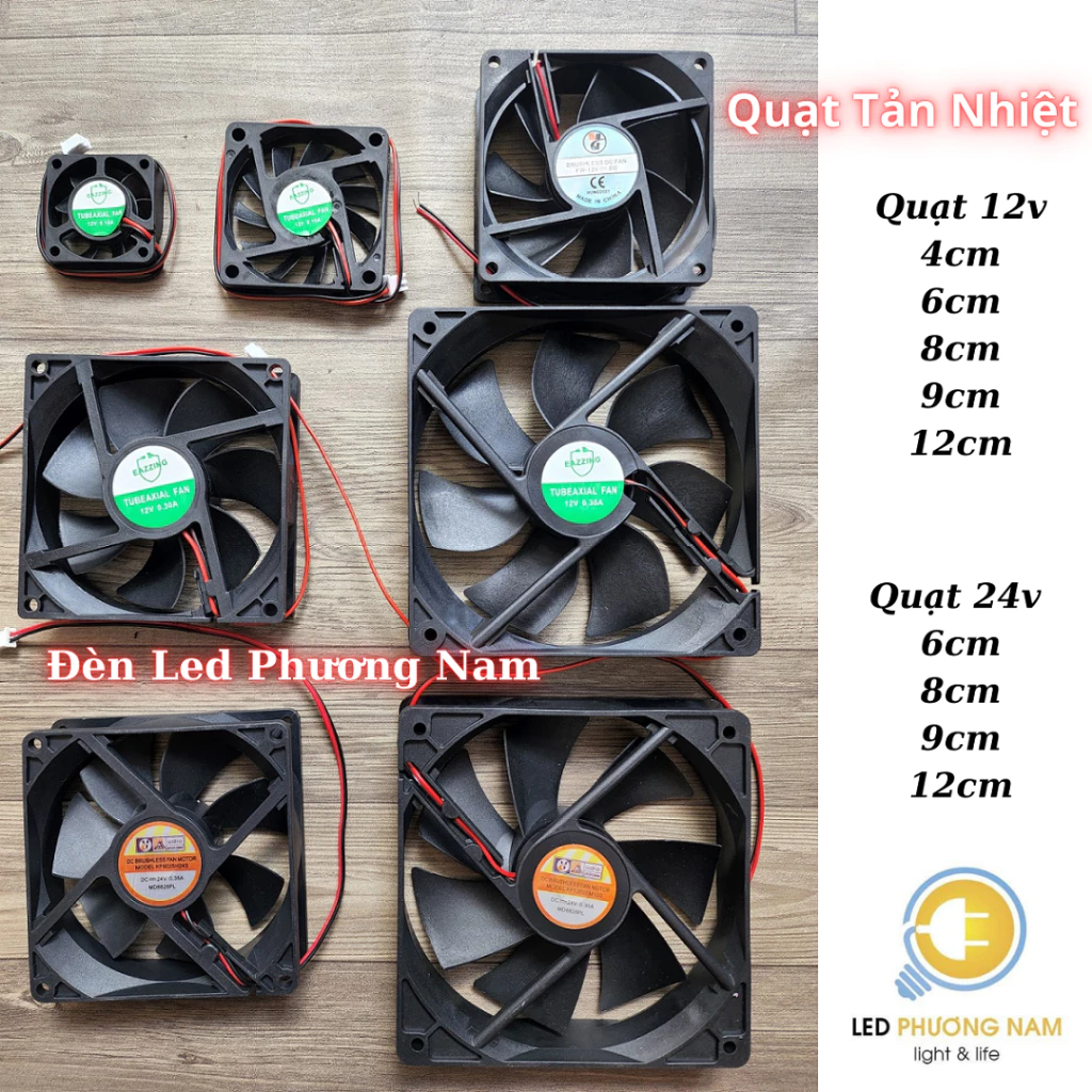 Quạt Tản Nhiệt 12V - 24V DC (hàng mới 100%)