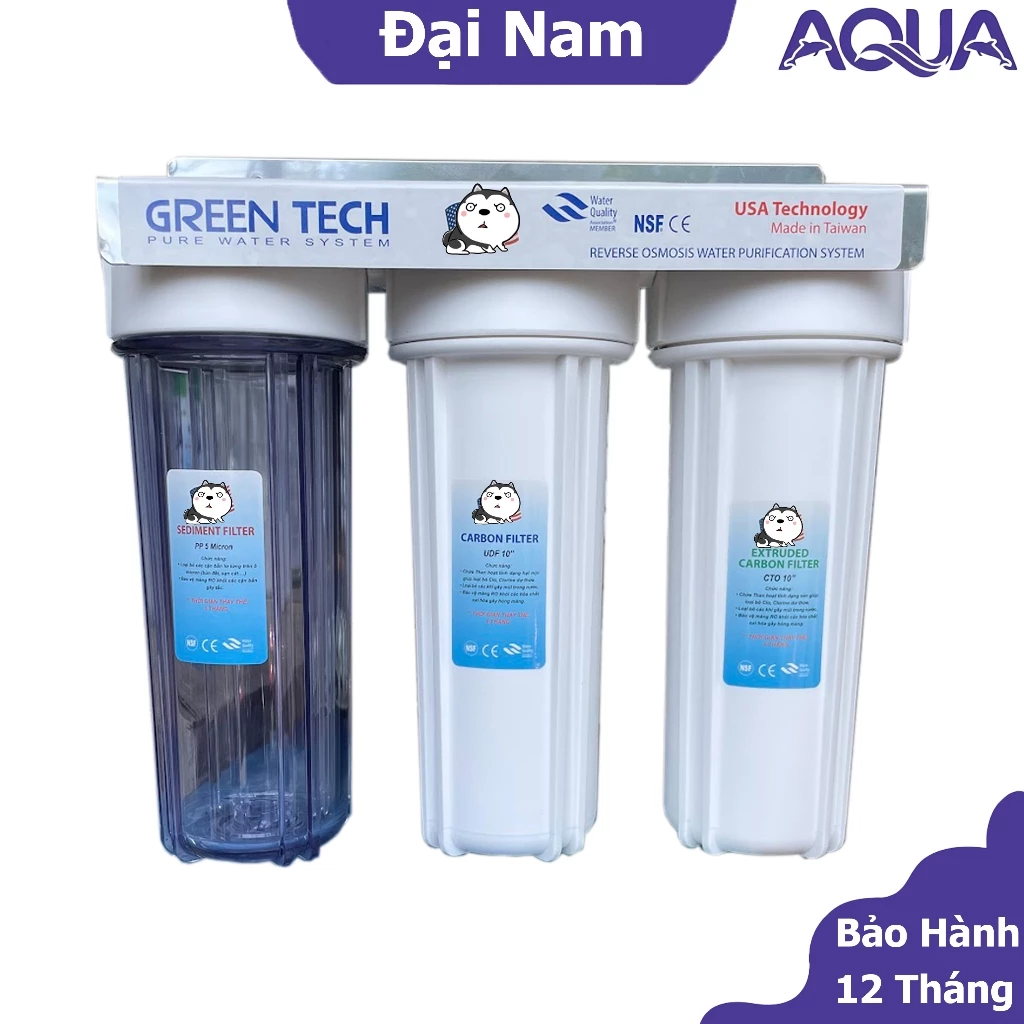 Bộ lọc thô 3 cấp, bộ lọc nước phèn, lọc nước giếng, bộ lọc thô sinh hoạt