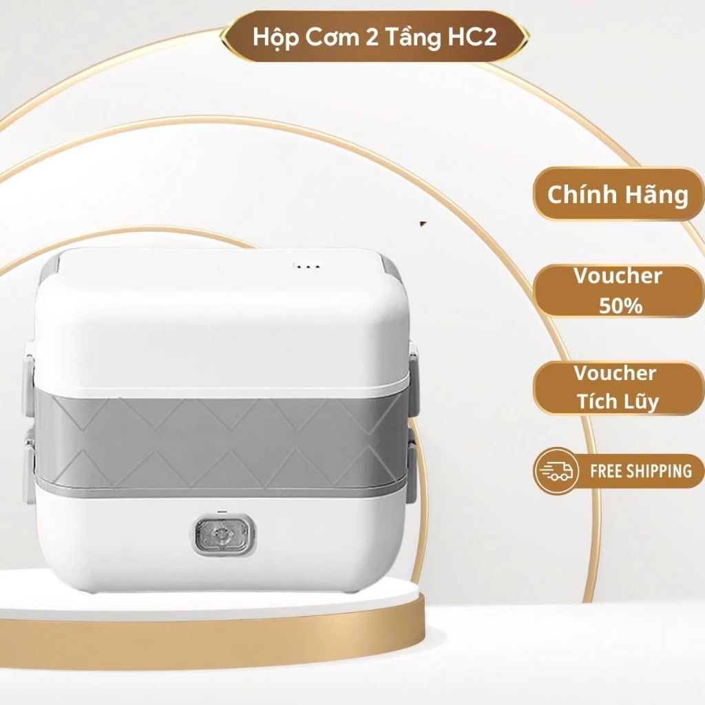 Hộp cơm cắm điện 2 tầng 4 ngăn inox giữ nhiệt hâm đóng và tự nấu chín thức ăn, Cà Men Đựng Cơm Đi Làm New New