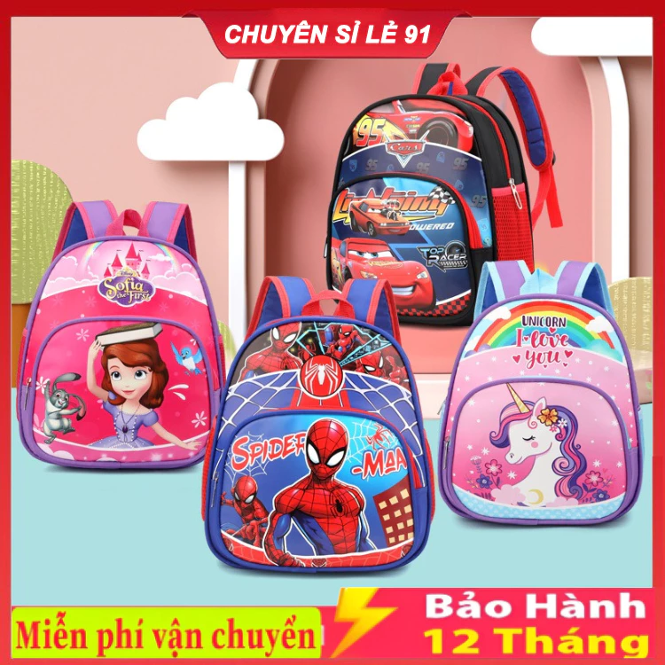 Balo Hoạt Hình, Siêu Nhân, Công Chúa Ngộ Nghĩnh Cho Bé Đi Học Mẫu Giáo- Mầm Non- Cặp Đi Học