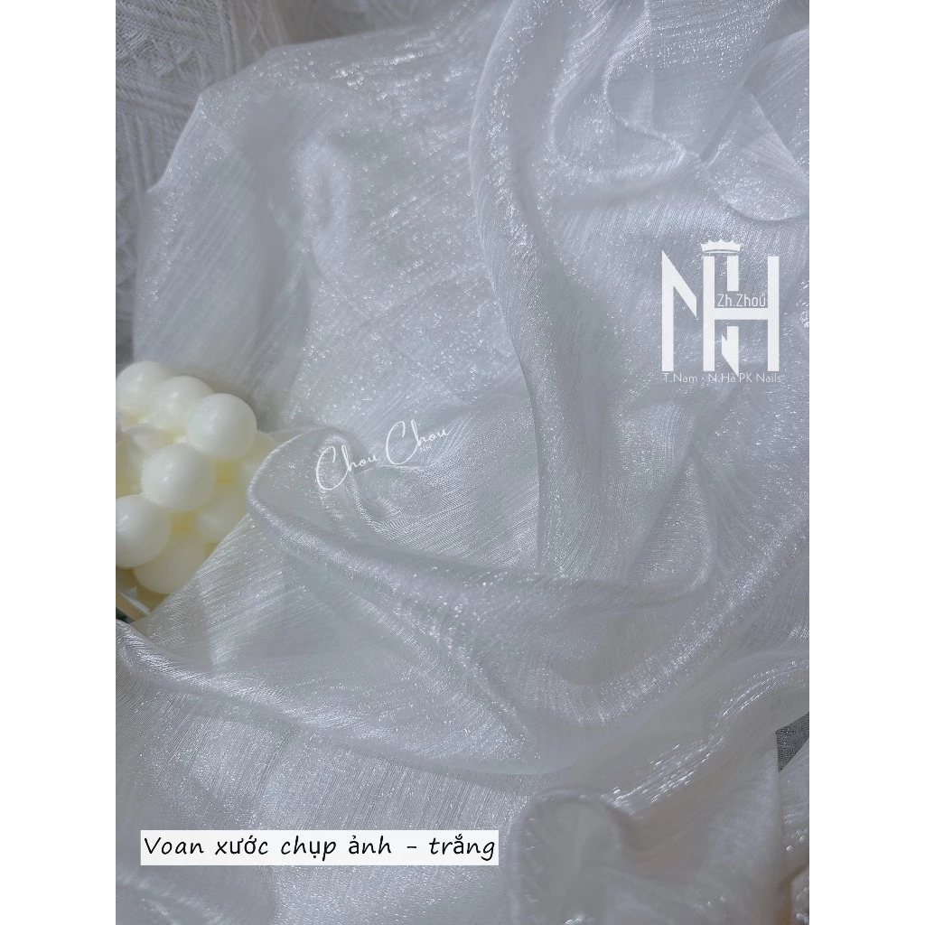 voan xước chụp ảnh nail, Khăn lụa tơ chụp ảnh nail, phụ kiện chụp ảnh