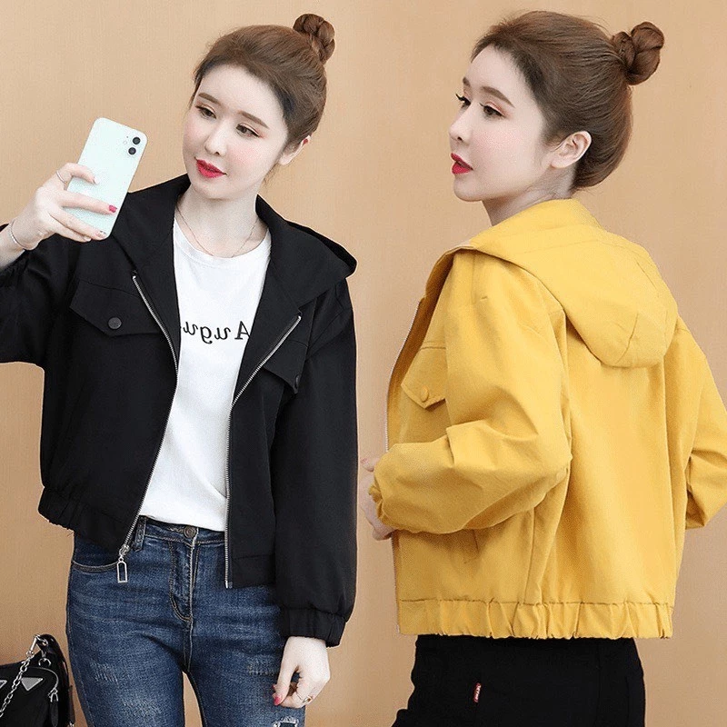 Áo Khoác KAKI Nữ CÓ NÓN Form RỘNG Dễ Phối ĐỒ Nữ Tính top women jacket