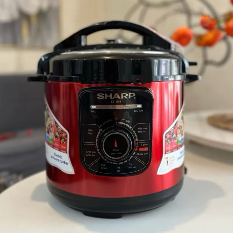 Nồi áp suất điện đa năng Sharp 6l, ninh kỹ hầm nhừ giữ trọn vị ngon, bảo hành 12 tháng toàn quốc