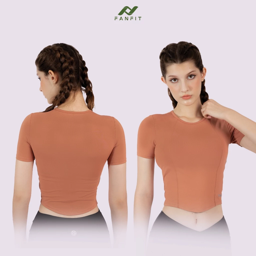Áo thun áo 2 lớp, cách điệu lai bầu FANFIT FFTS001 -  Tặng mút lót ( size nhỏ chọn tăng size )