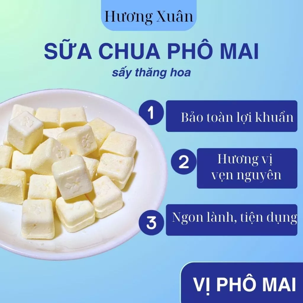 Sữa chua sấy thăng hoa Đà Lạt vị Phô mai