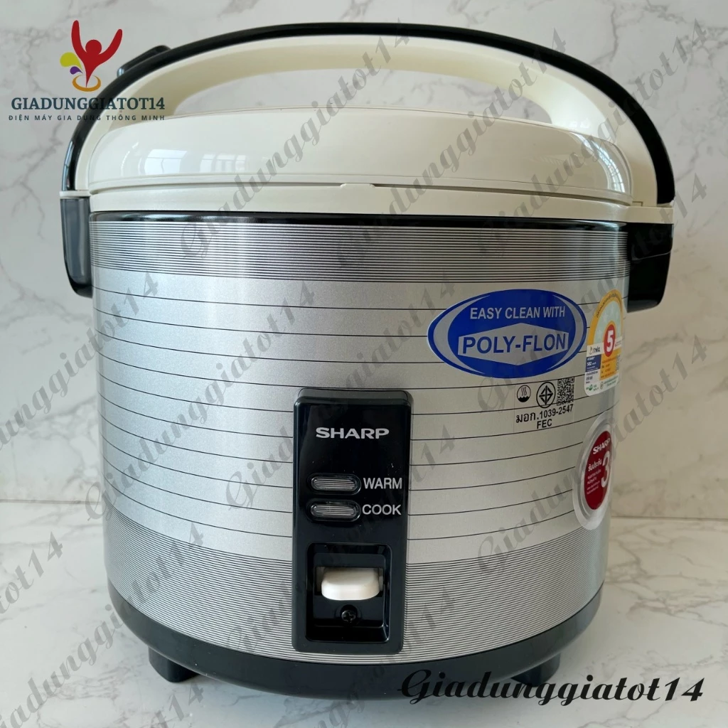 Nồi cơm điện SHARP Thái Lan KS-1800T dung tích 1,8L-công suất 600W-Bảo hành 12 tháng
