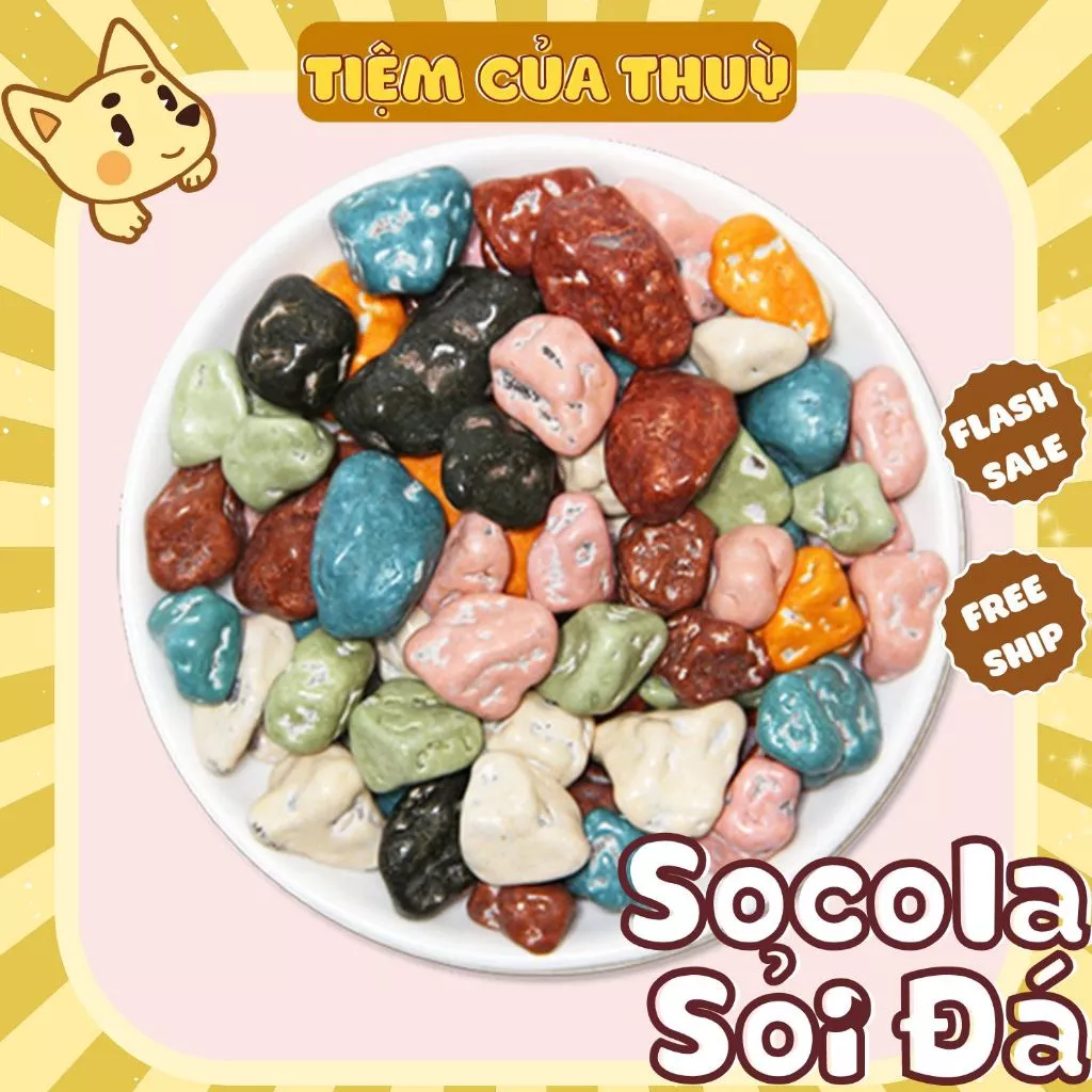 500G Kẹo Sỏi Đá Socola Tuổi Thơ, Kẹo Socola, Kẹo Ngọt, đồ ăn vặt tuổi thơ