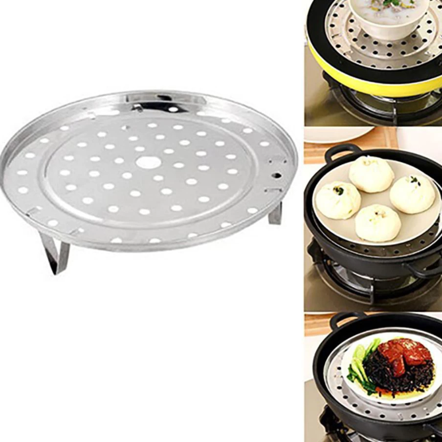 Khay Hấp Tròn K02 Hấp Bánh Bao, Thức Ăn Vĩ Tròn 22cm thép Không Gỉ Cao Cấp