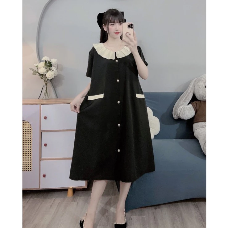 (Đủ size từ 45-100kg)Váy bầu,đầm bầu bigsize dáng công sở sang chảnh