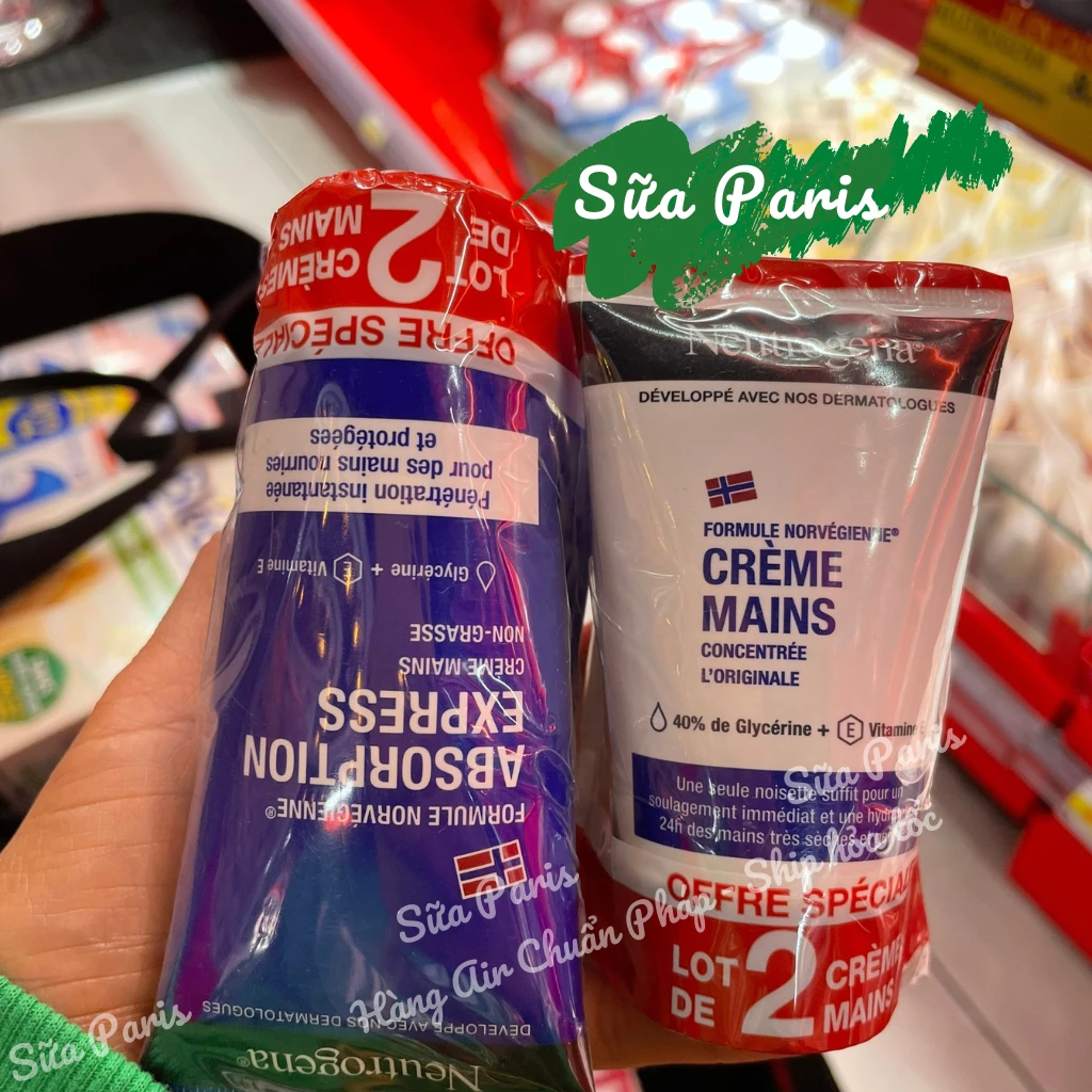 Kem dưỡng da tay cấp tốc Neutrogena  Absorb Express hàng Pháp_Sữa Paris Aderma