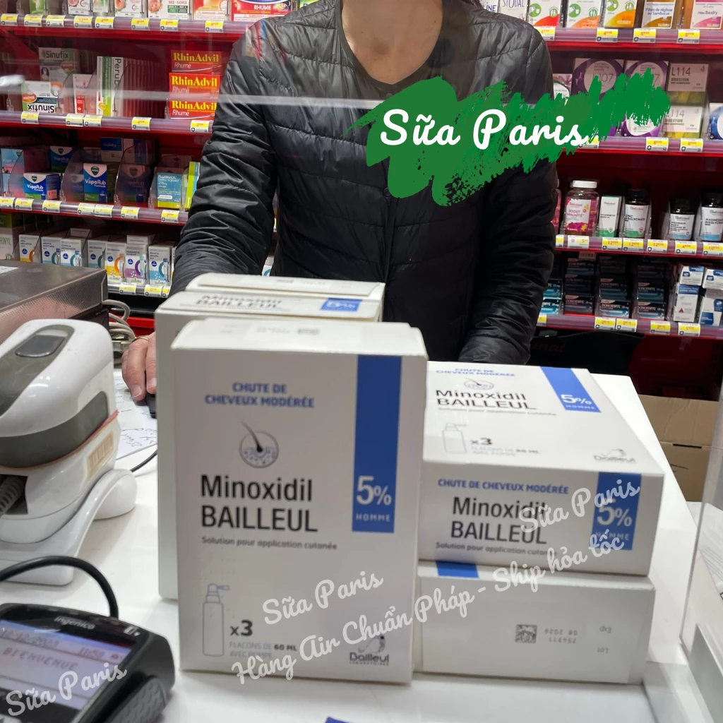 Xịt mọc tóc Minoxidil 5% nội địa pháp, giúp giảm rụng, kích thích mọc tóc hiệu quả cao_Sữa Paris Aderma