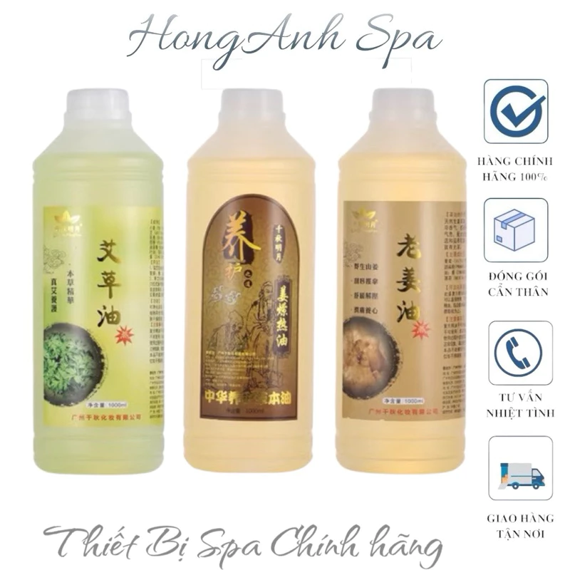 Tinh dầu ngải cứu, gừng massage body chai 1 lít