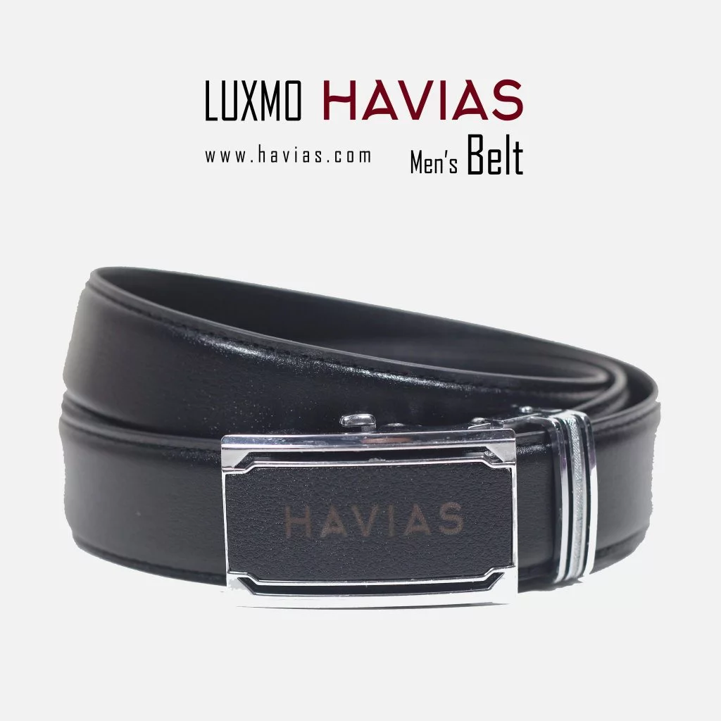 LUXMO HAVIAS dây thắt lưng nam kiểu dáng sang trọng da bò thật cao cấp