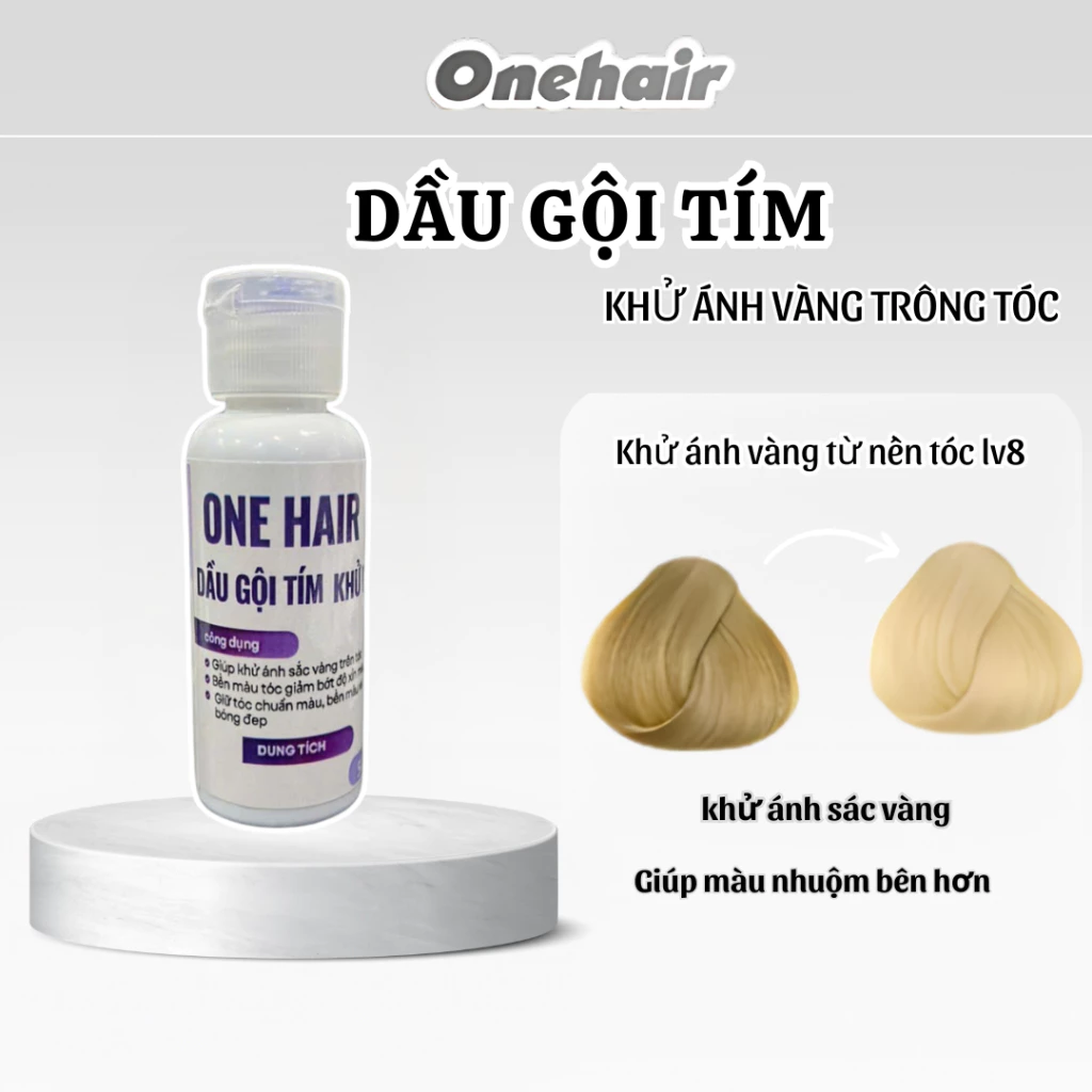 Dầu Gội Tím, Khử Ánh Vàng Trên Tóc - One Hair