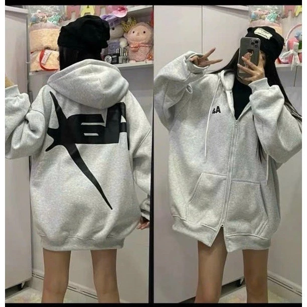 Áo Khoác Zip Nỉ Nam Nữ Form Rộng ASSTAR Nổi Bật, Hoodie Forrm Rộng Chữ AA Chất Nỉ Bông Trần Cao Cấp Siêu Dày Dặn