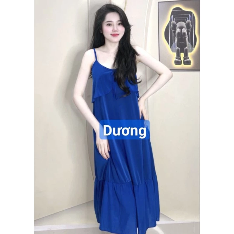 (SIZE 40-100kg) Đầm dây nhuyễn ngủ thun lạnh
