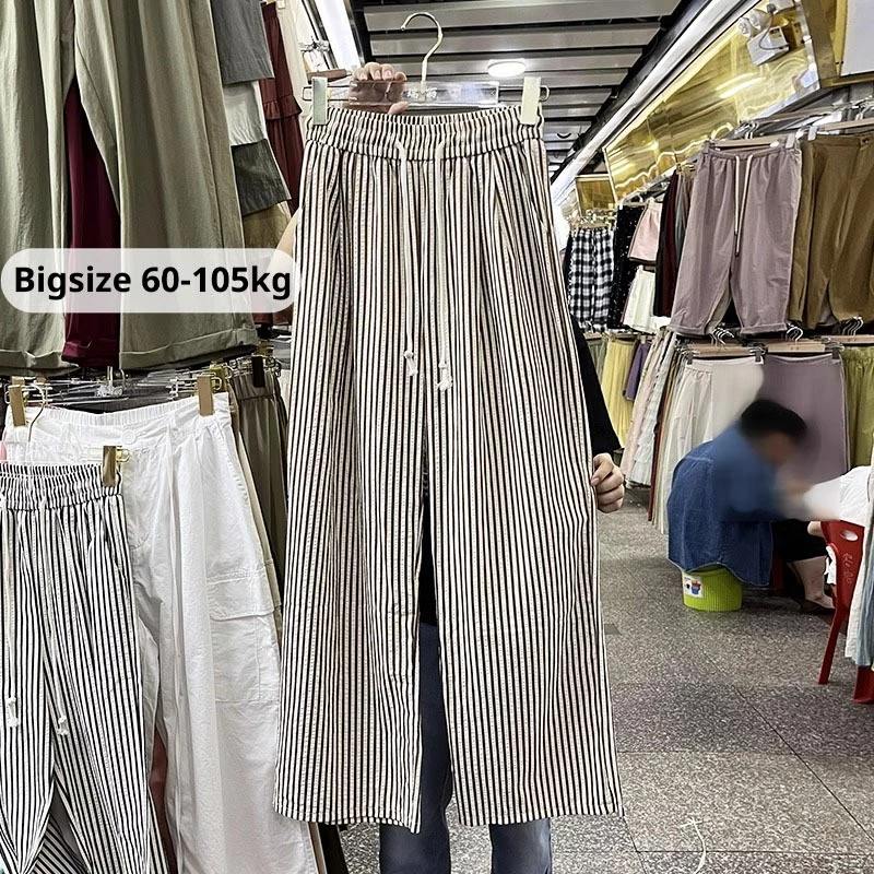 Quần Suông Kẻ Nữ Ống Rộng BigSize 105 kg, Quần Kẻ Form Rộng , phong cách Hàn Quốc Q2M