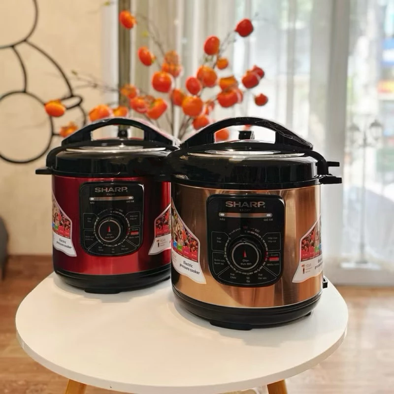 Nồi Áp Suất Điện Sharp 6L ks-216 Hàng Chính Hãng Sharp , Nồi Áp Suất Sharp 6L Cắm Điện Đa Năng Hầm Canh Nấu Sup Nhanh