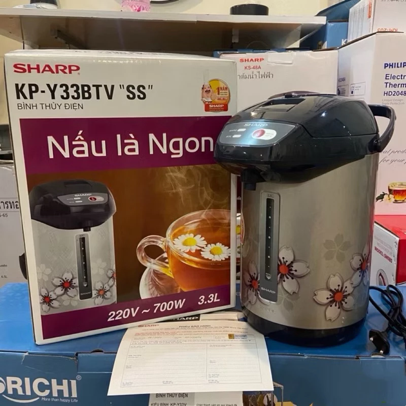 Bình thủy điện Sharp KP-Y33BTV-SS  Dung Tích 3,3L- Bảo Hành 12 Tháng