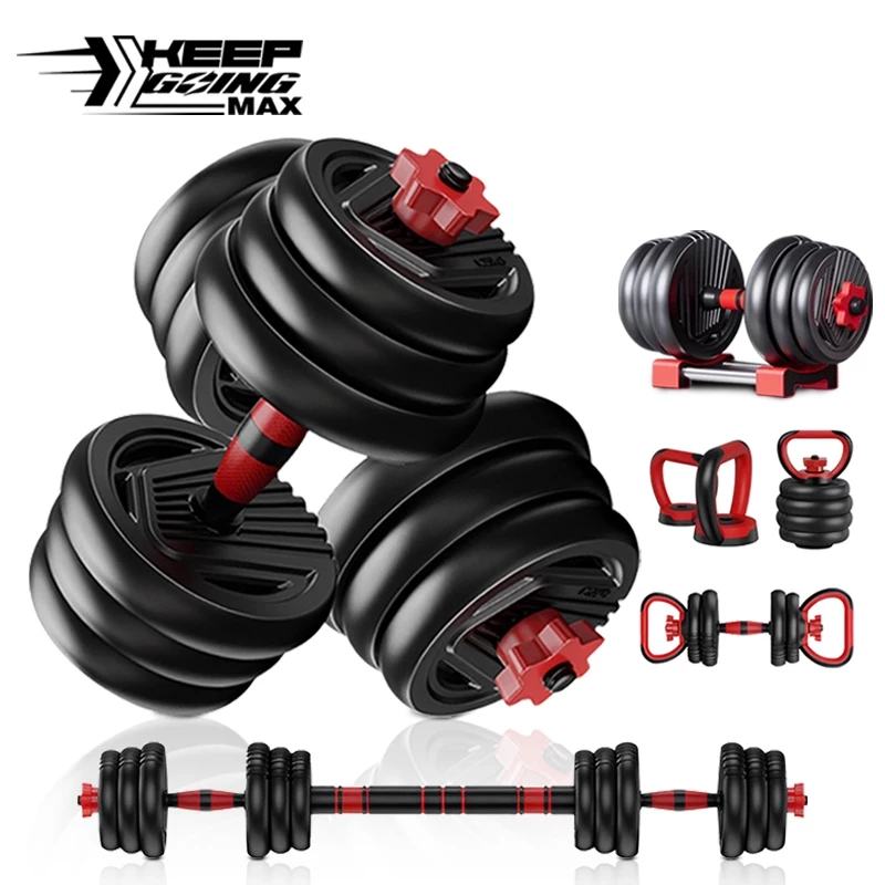 Bộ tạ tay điều chỉnh Tạ tay lắp ghép kèm đòn tạ 10-40KG tập gym tại nhà