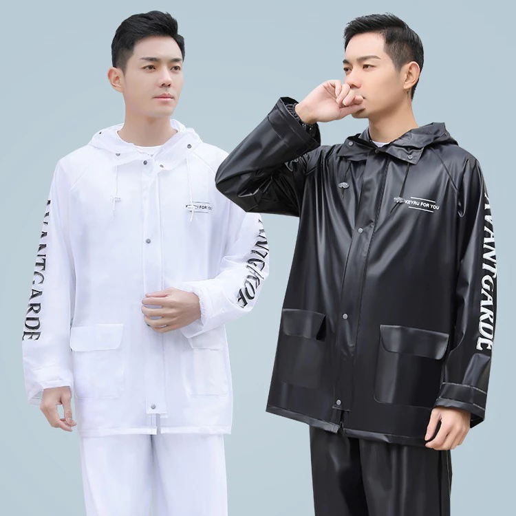 Chống Mưa Toàn Thân Nam Nữ Áo Mưa Quần Mưa Phù Hợp Với Dải phản quang an toàn sang trọng, thoáng khí, mềm mại và nhẹ