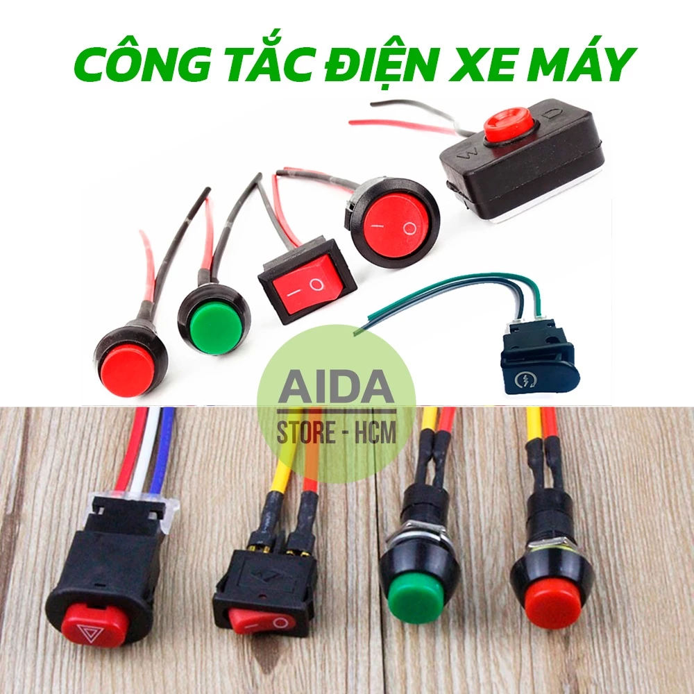 Công tắc đề, passing, nhấn nhả, bật tắt sẵn dây >>