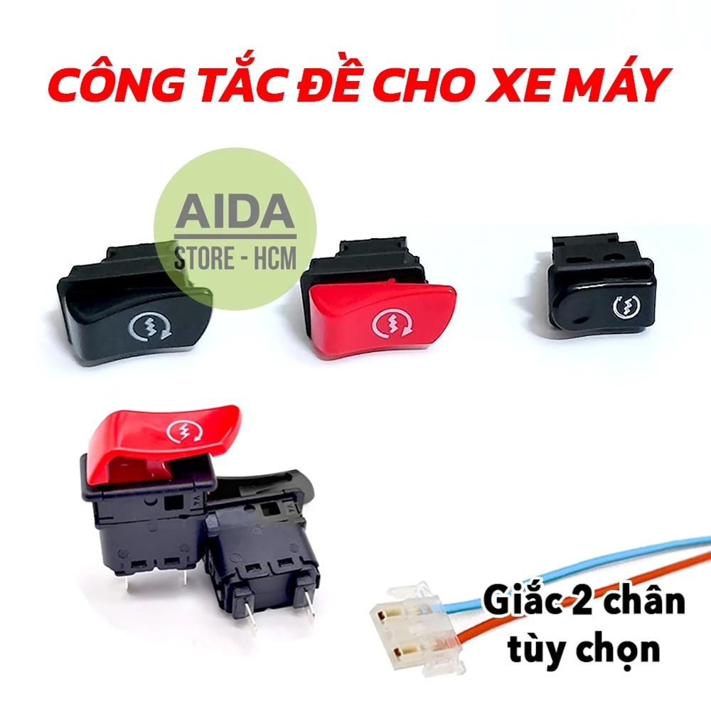 [RED] Công tắc đề, nút đề dành cho xe máy Honda, thay thế hoặc dùng làm nút passing cho mạch
