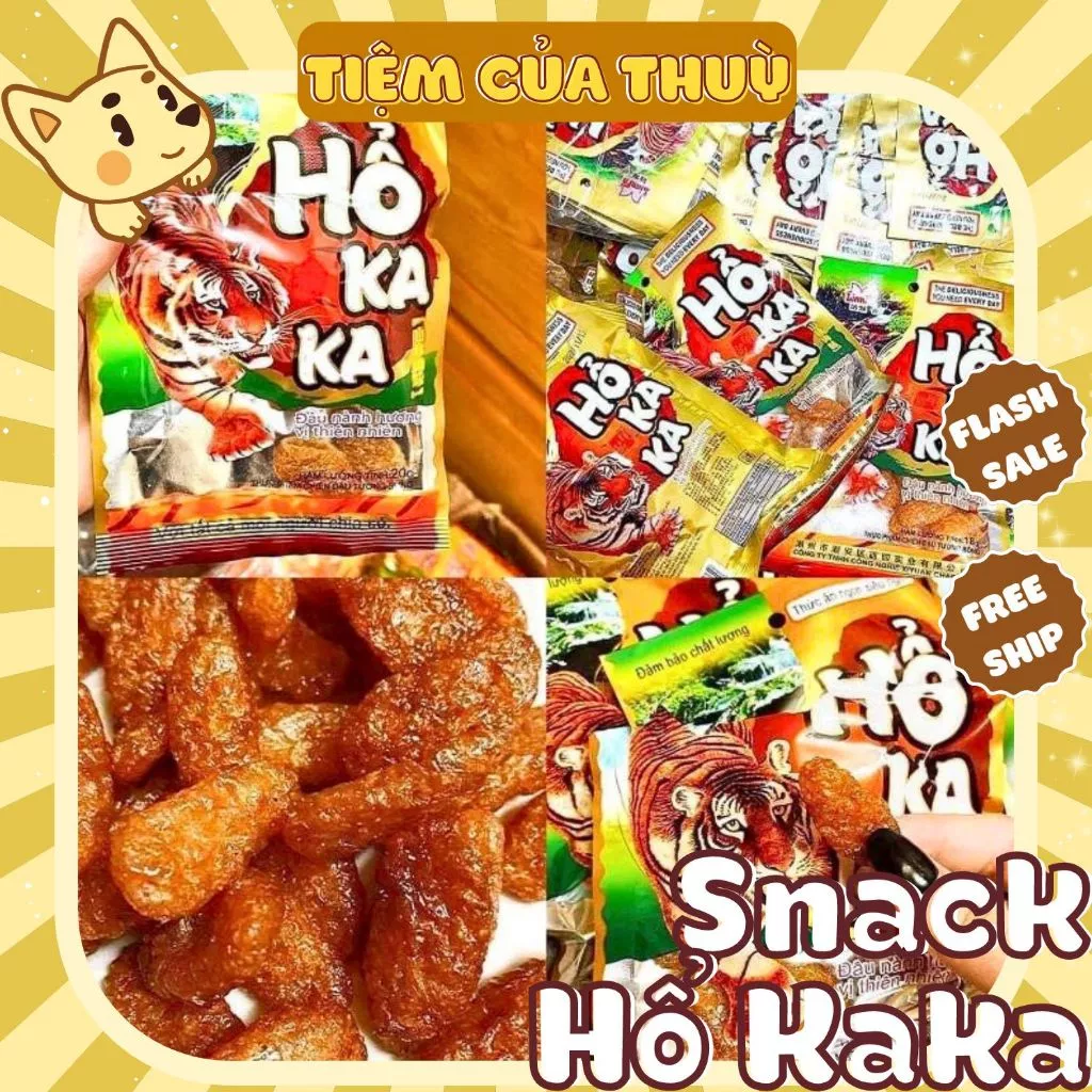 Gói Snack HỔ KAKA Chua Cay Vị Trẻ Em, snack chua cay, đồ ăn vặt, ăn vặt tuổi thơ cổng trường