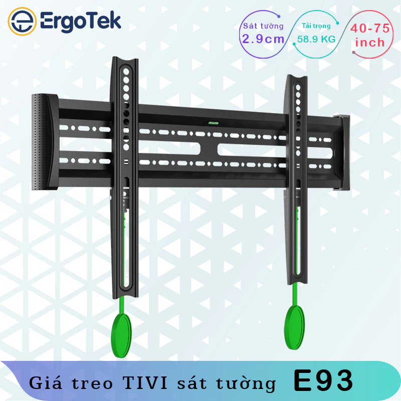 E92 - Giá treo tivi phẳng sát tường [LOẠI DÀY]  - khung treo tivi - Hàng nhập khẩu - Sắt dày - Cao cấp hơn C2F
