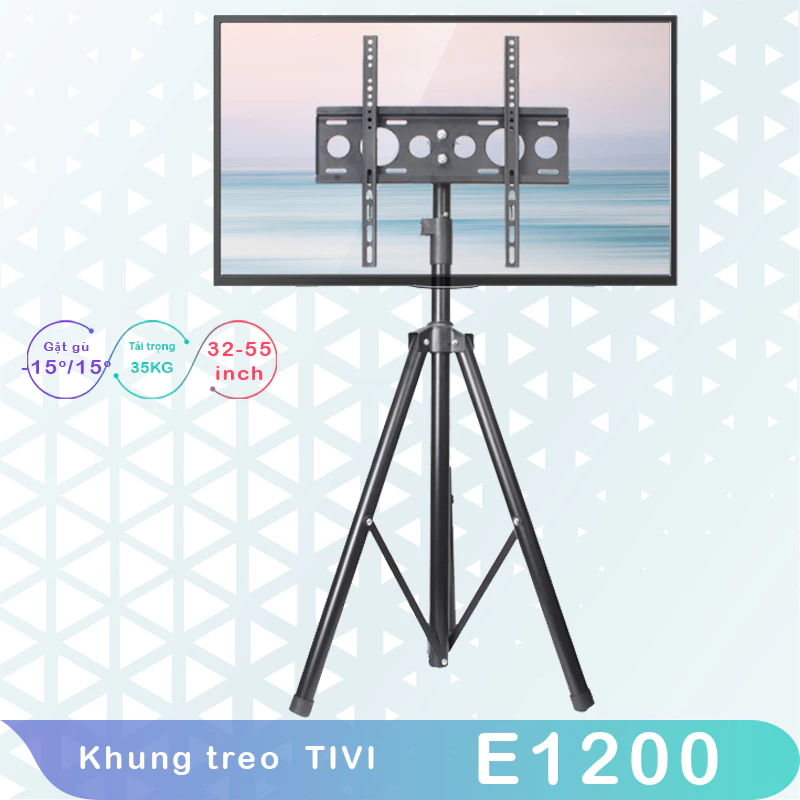 [Hoả tốc] E1200 -Giá Treo Tivi 3 Chân Đứng ErgoTek 32 - 55 INCH - Giá Treo Màn Hình - Chỉnh Góc Nghiêng Màn 15 Độ