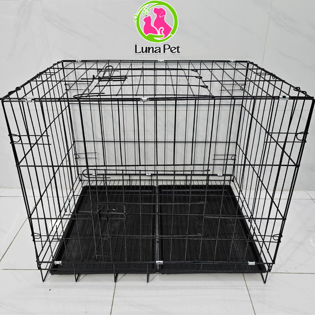 Lồng chuồng nuôi chó mèo giá rẻ tặng khay  LunaPet CN01 - Chuồng nuôi thú cưng sơn tĩnh điện