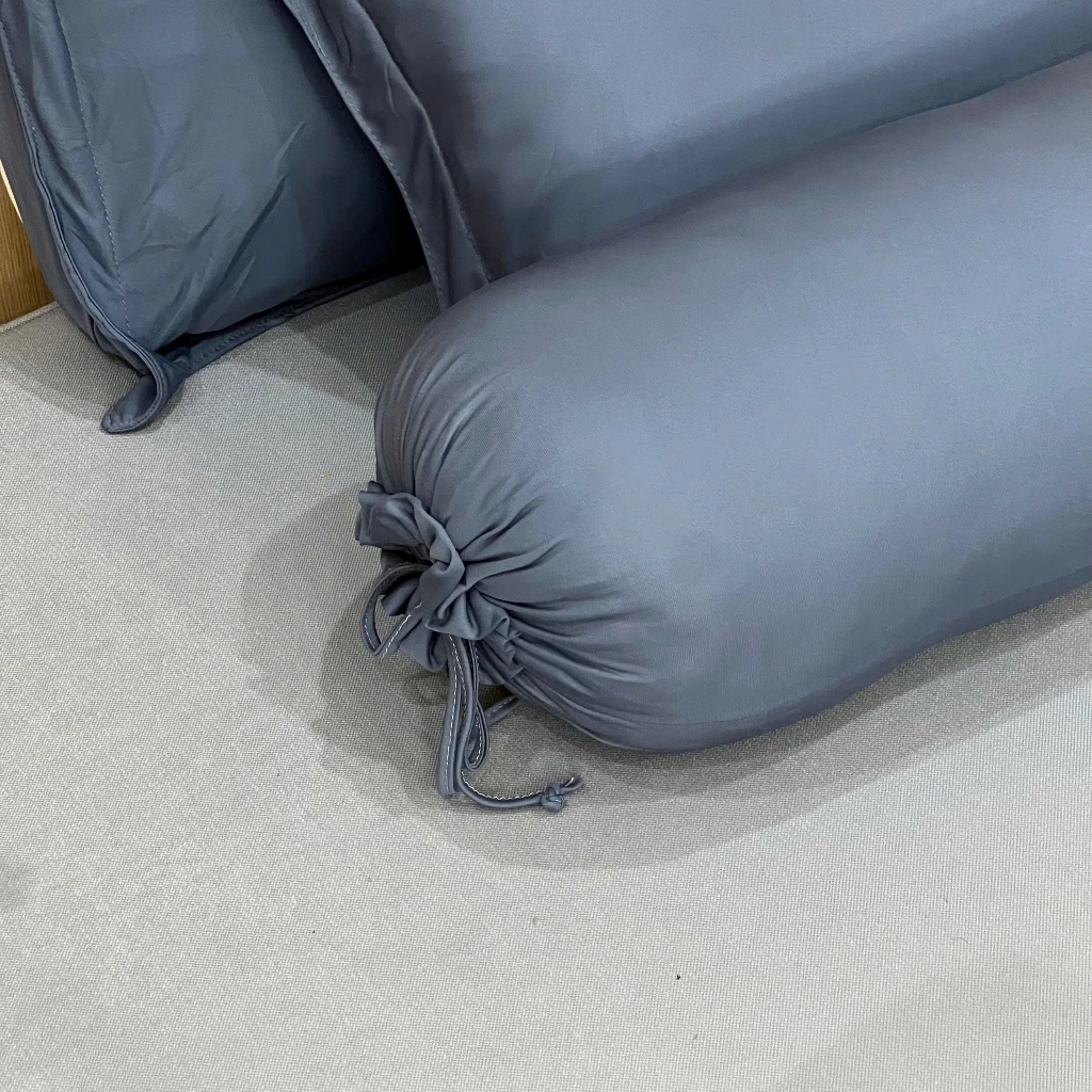Vỏ gối ôm thun lạnh Lidaco kích thước 35x100cm có dây vải buộc