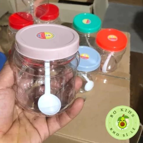 COMBO 10 Lọ Đựng Gia Vị Có Thìa Nhựa Việt Nhật 200ml- 300ml Hũ đựng gia vị muối súp có nắp đậy tiện dụng trong nhà