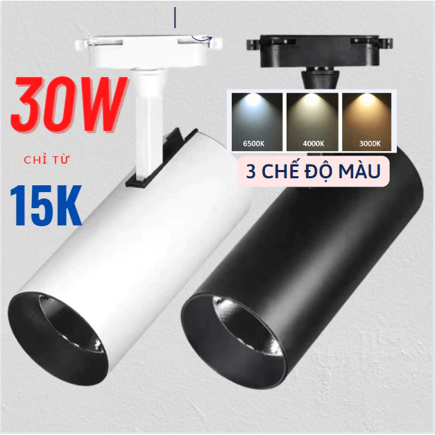 Đèn Rọi Ray ,Đèn Rọi Ống Bơ Cob Công Suất 10w/ 12w / 20w / 30w, Trang Trí Shop- Chưa Kèm Ray