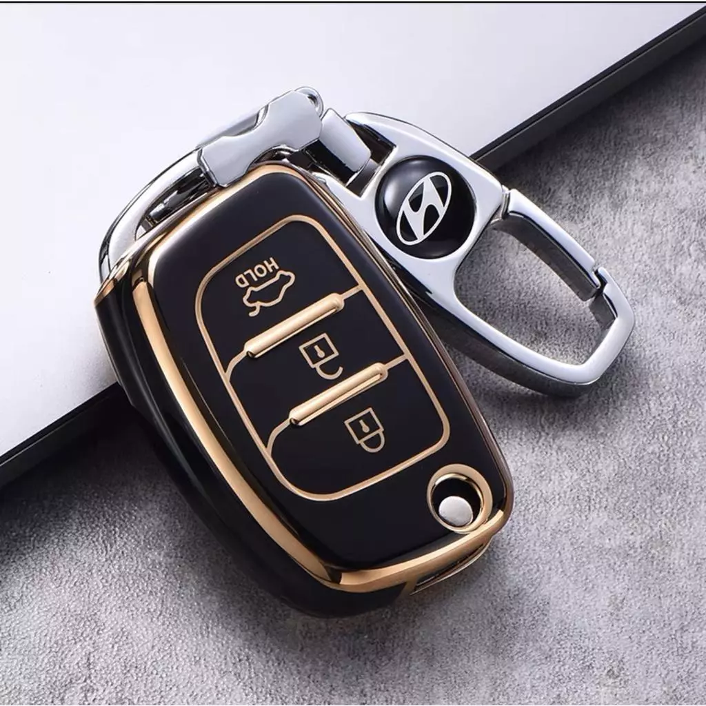 ( Chìa Cơ Gập ) Ốp chìa khóa ô tô Hyundai i10 Elantra Tucson Accent Form mới (KH nhắn đời xe shop gửi mẫu đúng) Móc Kh