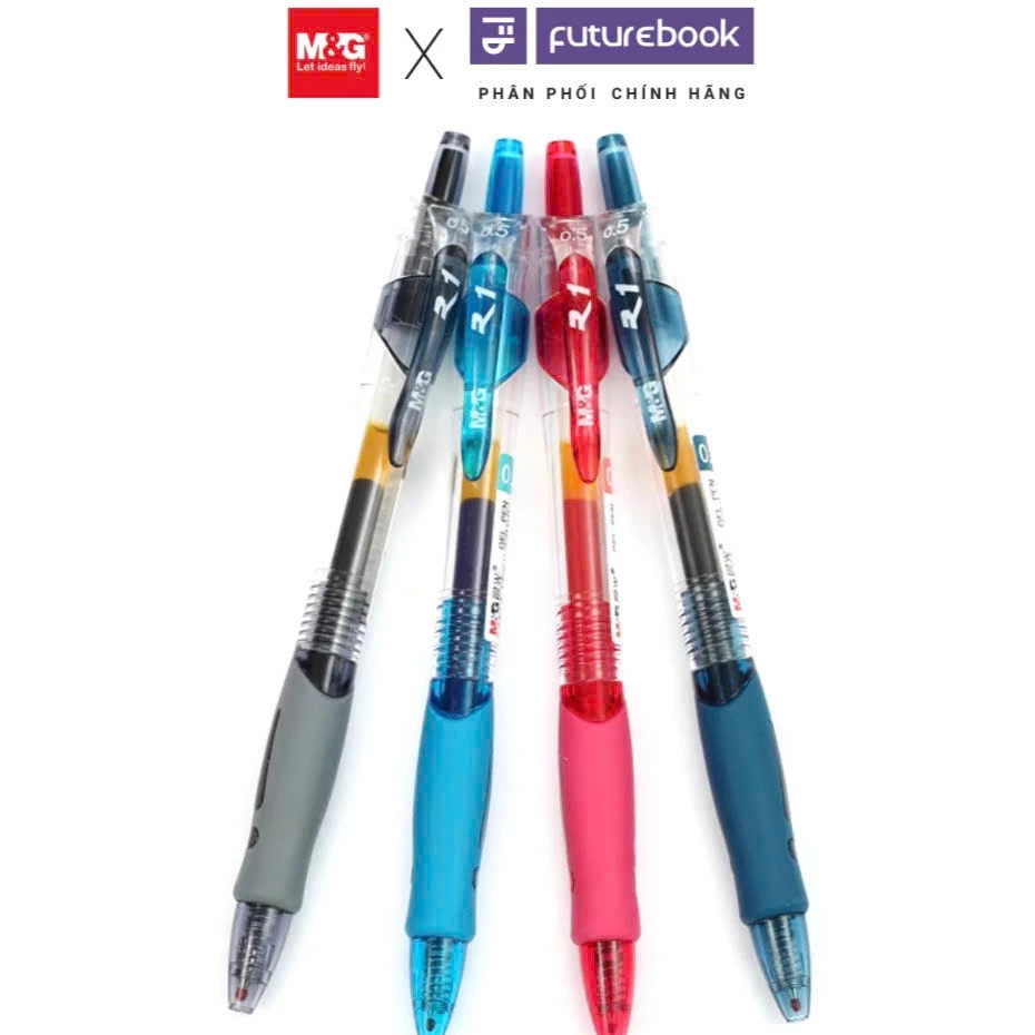 Bút Gel Bấm AGP02376 M&G Ngòi 0.5mm Xanh, Đỏ, Đen FUTUREBOOK Phân Phối Chính Hãng - M&G R1