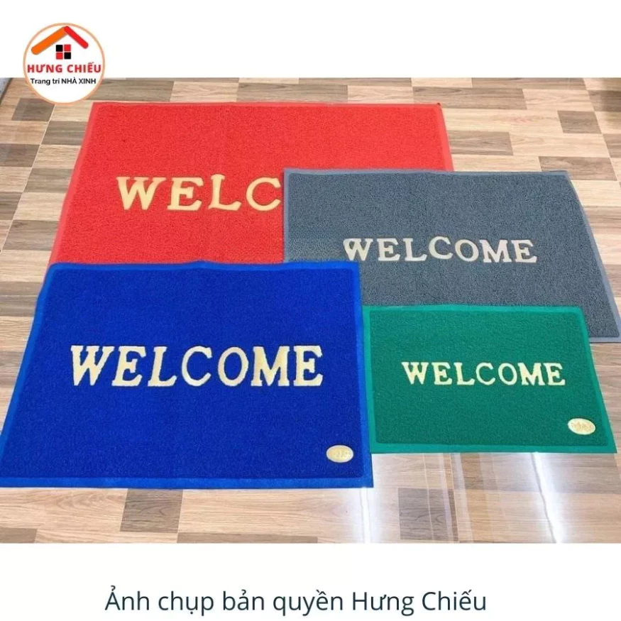Thảm Chùi Chân Welcome nhựa PVC 3A chống trơn trượt, sang trọng, bền đẹp - Hưng Chiếu ED24