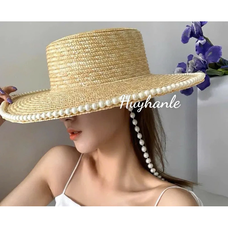 Mũ nón cói đầu bằng vành 9cm; 7cm, gắn trai hàng dầy (sỉ sll)