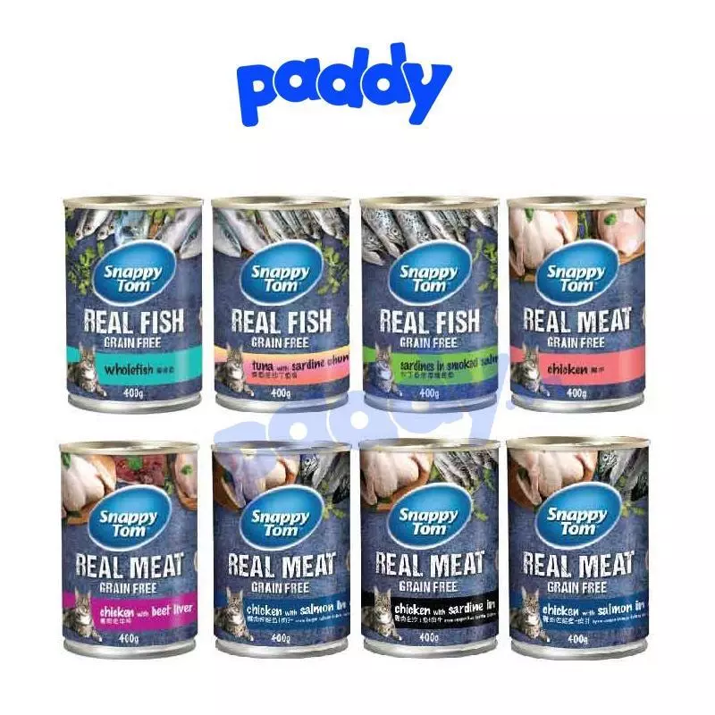 Pate Cho Mèo Snappy Tom Real Fish 400g