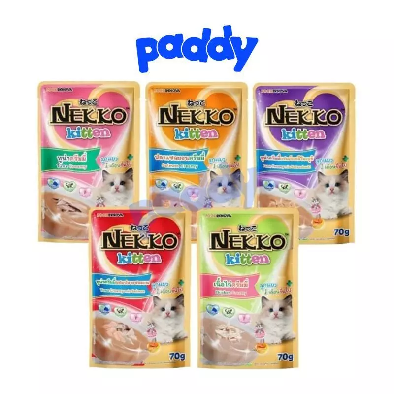 Pate Nekko Kitten Sốt Mịn Cho Mèo Con (70g)