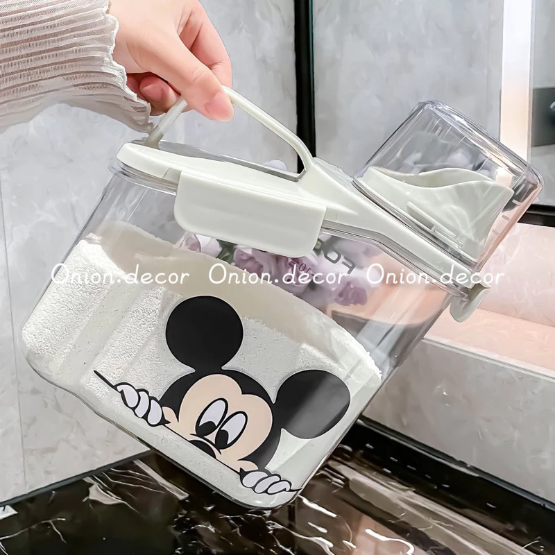 Hộp chai nhựa đựng bột giặt , ngũ cốc dung tích lớn 2800ml tặng sticker