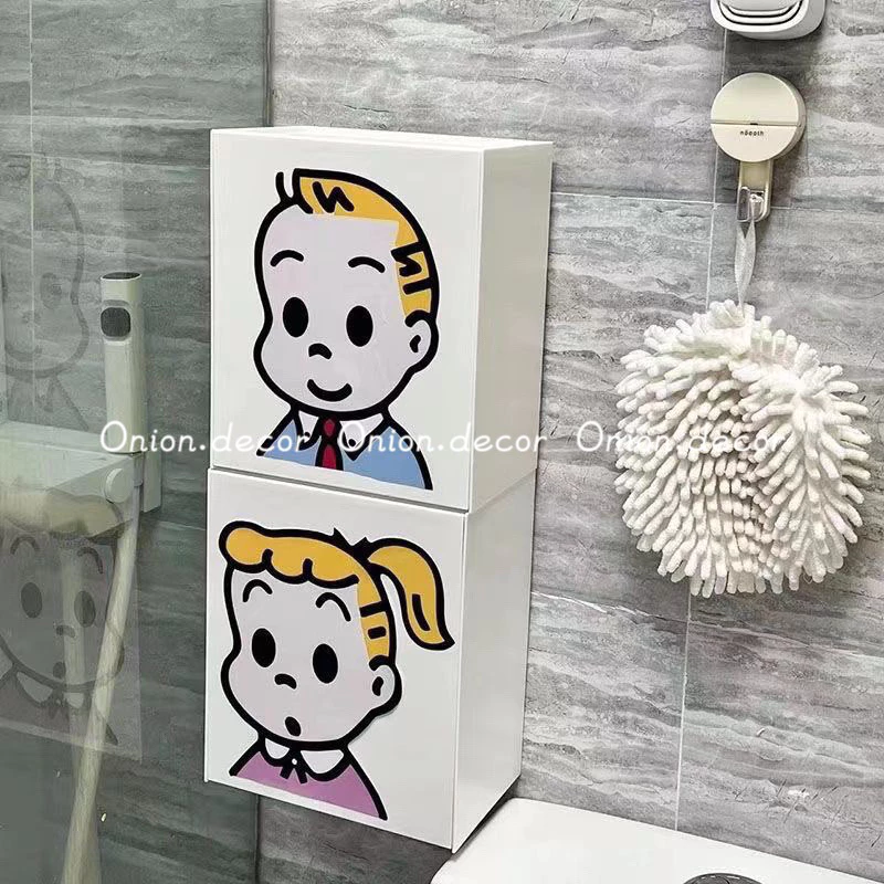 Hộp đựng đồ dùng chống nước treo tường phòng tắm tặng sticker