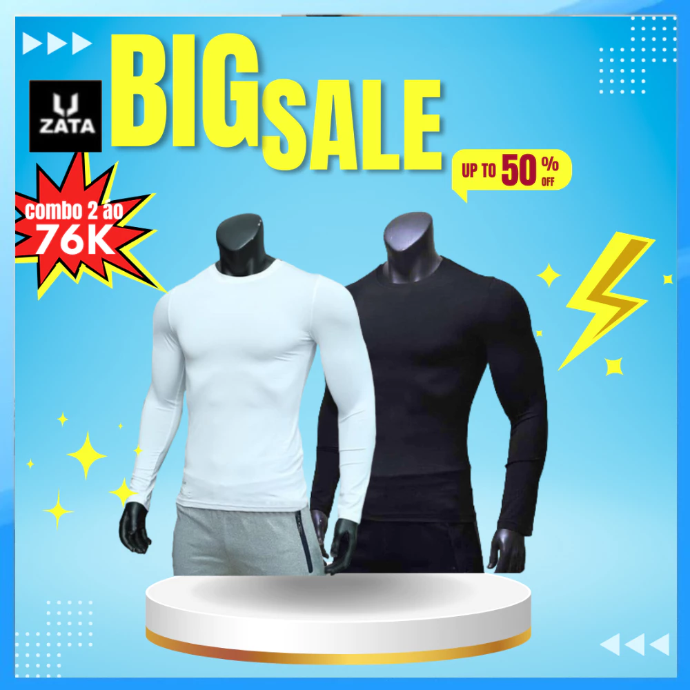 Combo 2 Áo Giữ Nhiệt ZATA  Áo Giữ Nhiệt Dài Tay Nam Body Bóng Đá tập gym chạy bộ Co Dãn 2 Chiều
