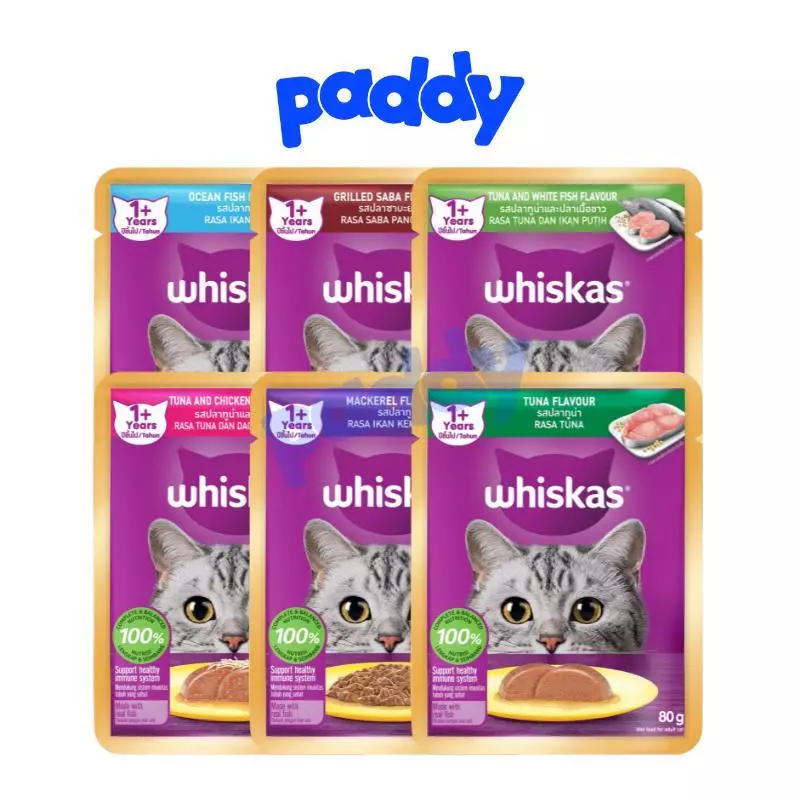 Combo Pate Cho Mèo Trưởng Thành Whiskas 80g