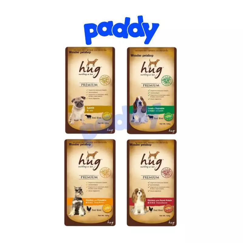 Pate Cho Chó Hug Bổ Sung Chất Xơ 120g