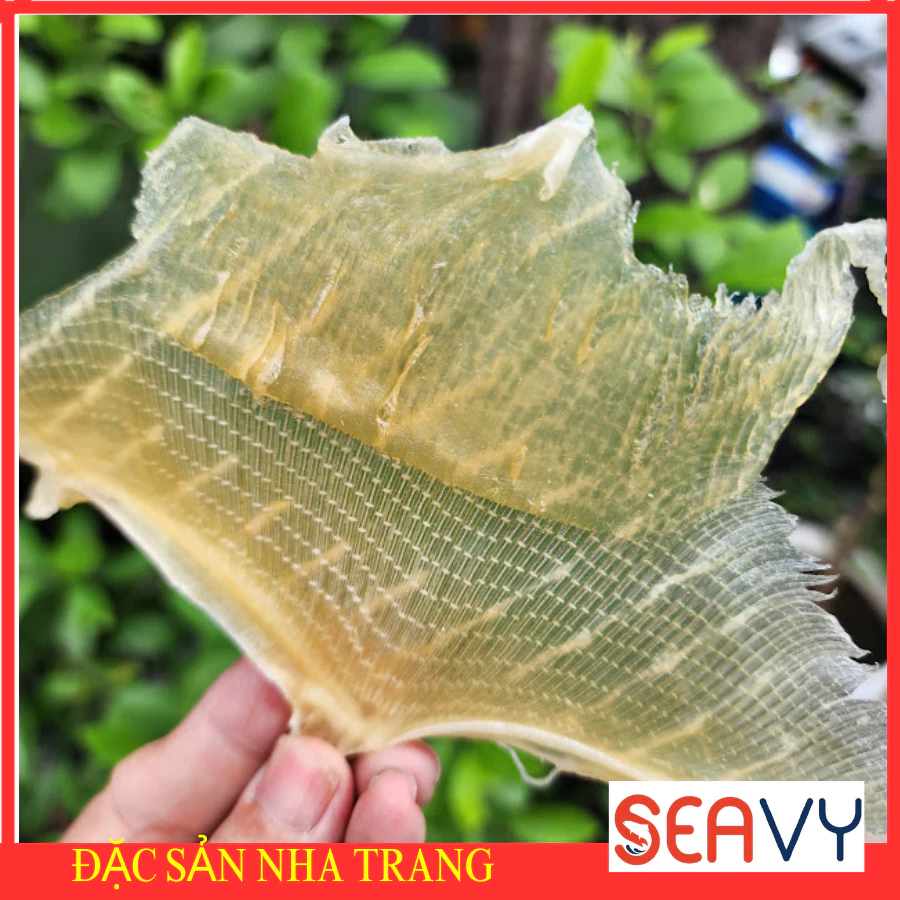 Vây cá đuối khô tẩm gia vị vừa ăn, mềm có sụn viền gói 500gram